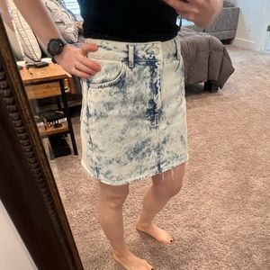 TopShop bleached denim skirt